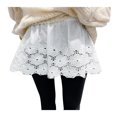 thumbnail image 1 of Women‘s Lace Shirt Extender Layering Fake Top Lower Sweep Half-Length Plus Size A Version Underskirt Black L, 1 of 6