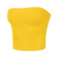 thumbnail image 4 of DPTALR Women's Solid Color Summer Casual Top Tube Top Strapless Blouse, 4 of 4