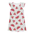 thumbnail image 1 of MIASHUI Chemises de Nuit pour Filles Robe de Princesse pour Enfants Manches Volantées Nuisette Pyjama, Rouge, 5-6 Ans, 1 of 2