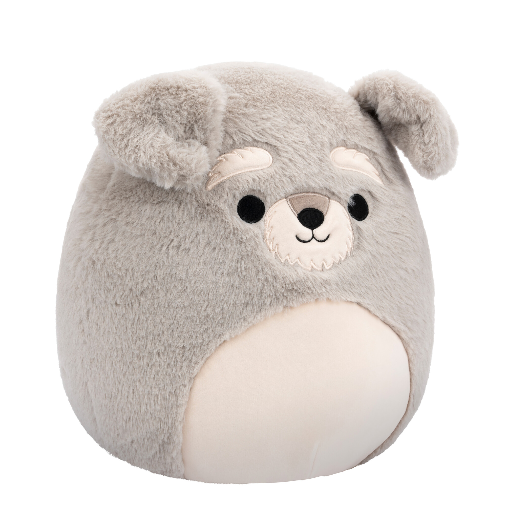JAZWARES LLC Squishmallows Peluche 12" : Fuzz-a-Mallows - Shawn le Schnauzer gris