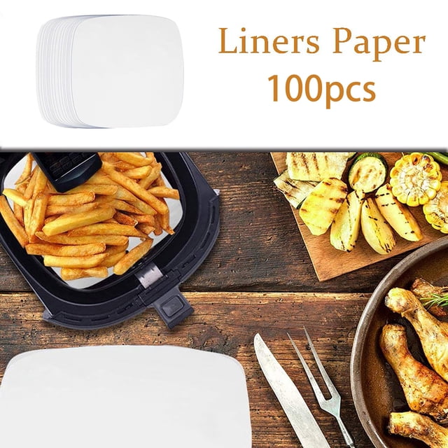 RYRDWP 100 Pcs Papiers Antiadhésifs pour Friteuse Papier Ménager pour Barbecue Papier pour Four Papier de Cuisson Papier