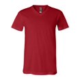 thumbnail image 1 of BELLA+CANVAS T-Shirt Jersey à Col en V pour Homme, m, Rouge Canevas, 1 of 1