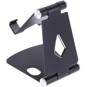 PinesC PinesC Support en alliage d'aluminium Support de téléphone cellulaire Stand de téléphone portable pliable noir