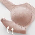 thumbnail image 3 of VEKDONE Woman's Lace Fashion Thin Style Ventilate Front Buckle Bra Without Steel Rim Gray 44/100BC, 3 of 5