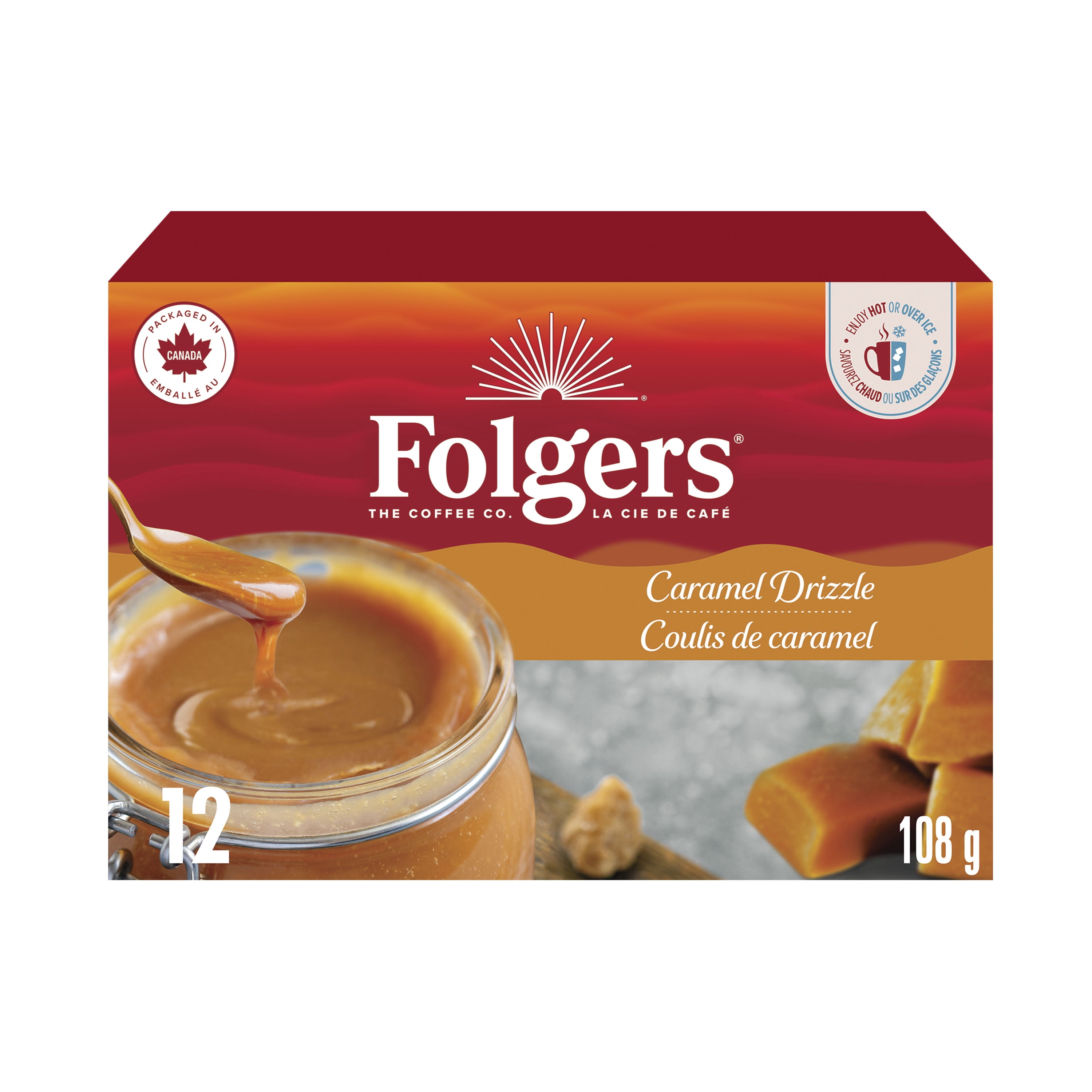 Folgers Coulis de Caramel K-Cup Capsules de Café 12 Capsules
