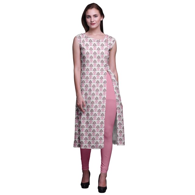 Bimba Kurtis Droits pour Femmes Robe Kurti Imprimée Haut Indien Tunique pour Dames