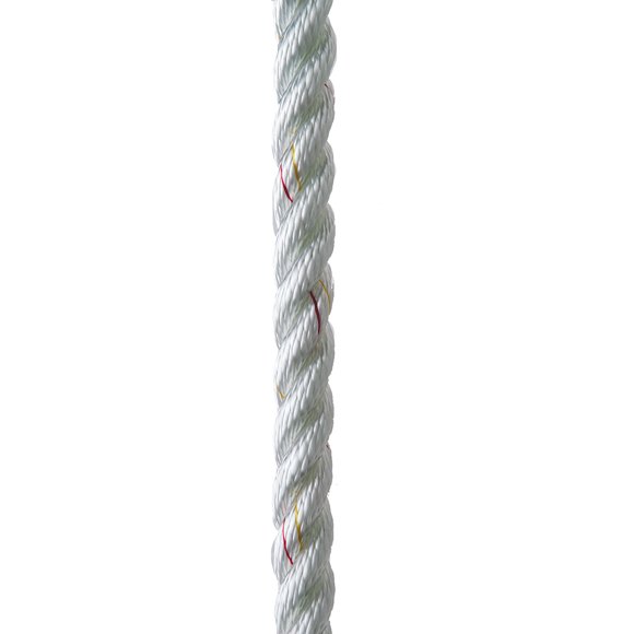 NEW ENGLAND Cor 3/4 X 25' NYLON 3 Brin DOCK Ligne Blanc