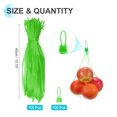 thumbnail image 2 of 100 Pack Reusable Mesh Produce Bags, 40cm/16 Inch Washable Net Storage Bags Reusable Storage Bags with Plastic Buckle for Fresh Fruit Vegetables Seafood, Green, 2 of 6