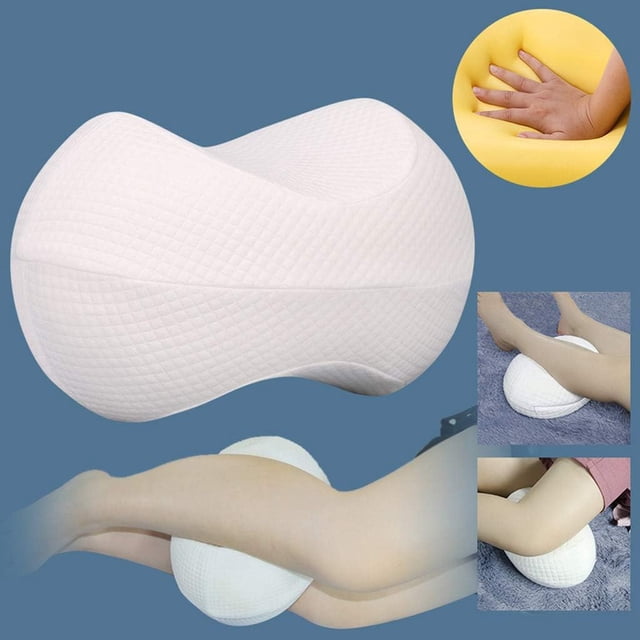 Memory Foam Knee Pillow for Side Sleep Leg Support Cushion for Sciatica and Numbness Back Comfort Spinal Alignment Ergonomic Leg Pillow