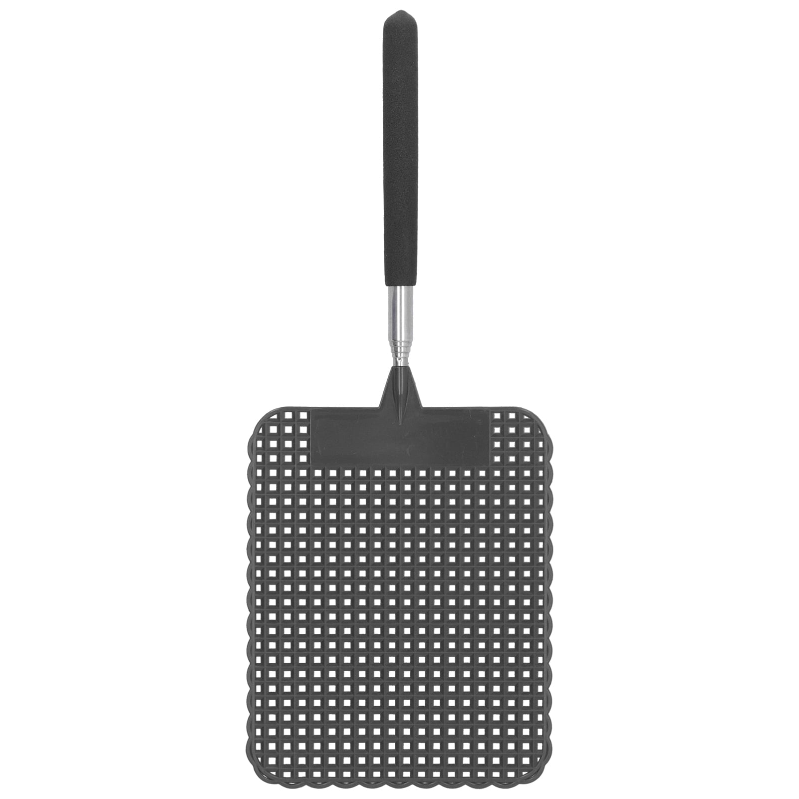 Fly Swatter, Indoor Fly Swatter Plastic Light Durable Retractable With Stainless Steel Rod For Fishing For Camping Black