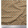 thumbnail image 1 of Soimoi Brown Cotton Voile Fabric Keyboard,Phone & Monitor Hardware Fabric Prints By Yard 56 Inch Wide, 1 of 3