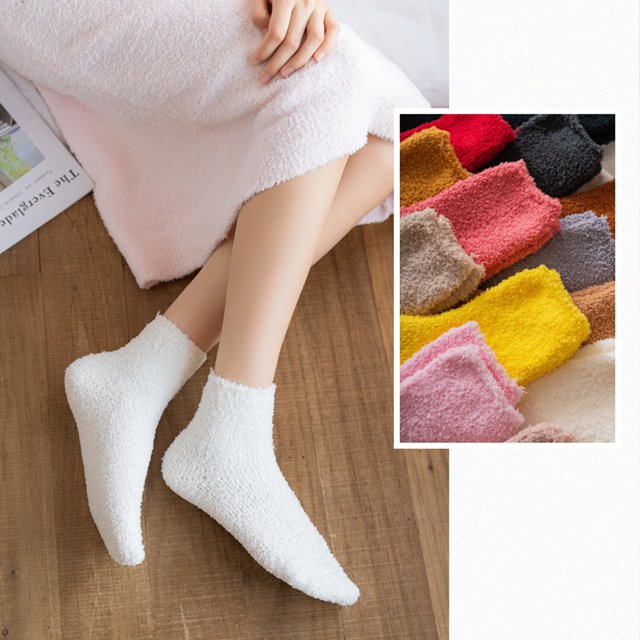 Ruiboury 10piece Elastic Fit For All Feet Shape Extra Thick Socks For Breathability Sweat-absorbing Breathable Exquisite Craft White 1Set