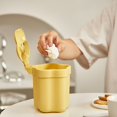 thumbnail image 4 of Mini Desktop Trash Can Cute Small Household Mini Coffee Table Melon Peel Shell Storage Bucket Bedroom with Lid Trash Can, 4 of 5
