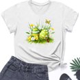 thumbnail image 4 of Weiqiqre Spring Tops for Women 2025 Happy Easter T Shirt Easter Bunny Shirt Cute Rabbit Graphic Tee Gift Spring Tees Tops, 4 of 4