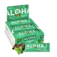 thumbnail image 1 of Aloha Barre Protéinée Biologique - Saveur Chocolat-Menthe Végétale (12 Barres), 1 of 6