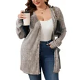 thumbnail image 1 of AviBest Plus Size Cardigans for Women Lightweight Long Sleeve Open Front Button Up Fall Thin Cardigans with Pockets, 1XL-5XL, 1 of 6