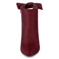 thumbnail image 2 of Unique Bargains Women's Pointed Toe Heel Side Ankle Stiletto Boots, 2 of 6