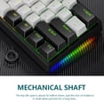 thumbnail image 2 of Gaming Keyboard Mechanical 60 Percent Wired 60% Mechanical Gaming Keyboard Rgb Backlit Compact 61 Keys Mini Keyboard with Blue Switches for Windows Pc Mechanical Keyboard and Mouse, 2 of 8
