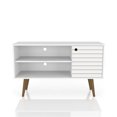 thumbnail image 1 of Manhattan Comfort Liberty Petit Meuble TV Moderne Mi-Siècle, Blanc, 1 of 10