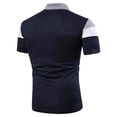 thumbnail image 4 of lcziwo Polo Shirts for Men 2024 Cotton Striped Color Block Tops Short Sleeve Slim Fit Lapel Collar Business Casual Golf Shirts Big and Tall Gray M, 4 of 4