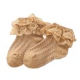 thumbnail image 1 of Baby Kids Girls Princess Short Socks Lace Ruffle Frilly Trim Cotton Ankle Socks, 1 of 3