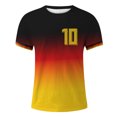 thumbnail image 4 of LUOGENLI T-shirts pour Homme pour Hommes Masculin Allemagne Athlète Numéro Imprimé Manche Courte Col Rond T-Shirt Floral Mode Chandail de Base Hauts T-shirts pour Hommes T-shirts Graphiques T-shirts Vintage Saint-Patrick Gris TTTG, 4 of 4