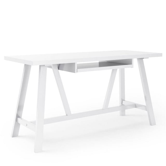 Allora Bureau d'Ordinateur Contemporain Blanc