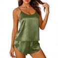 thumbnail image 1 of Uootdi Womens Rompers Satin Fabric Backless Spaghetti Strap Loose Fit Breathable Jumpsuits Casual Overalls Night Out Wear Gift, 1 of 6