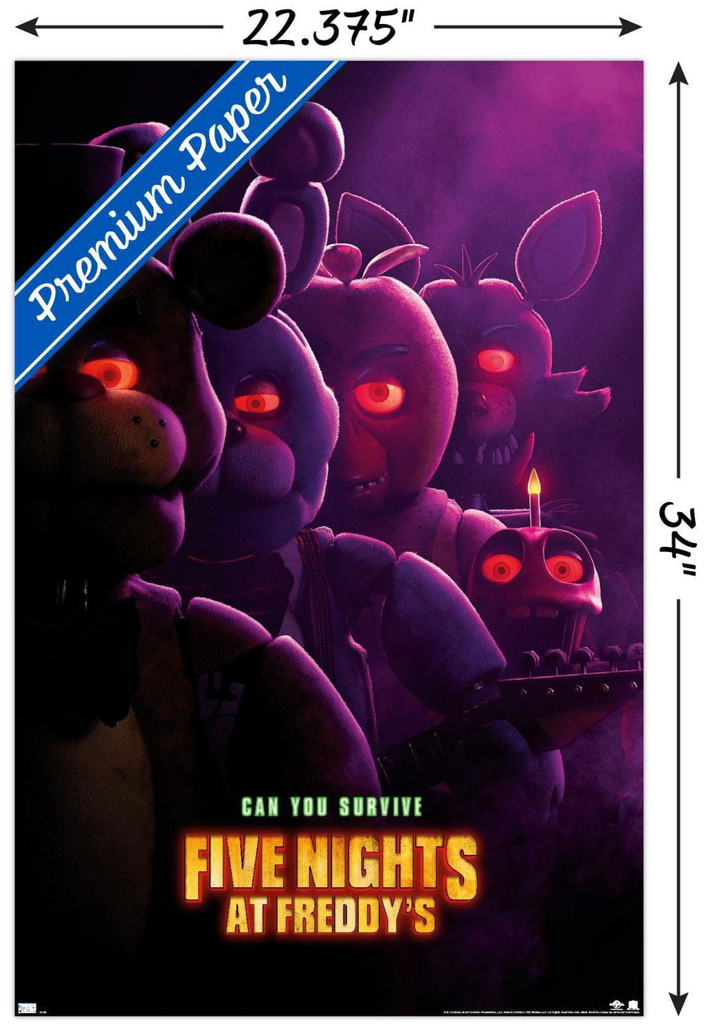 Five Nights at Freddy's Movie - Teaser One Sheet Wall Poster, 22.375" x 34"