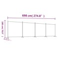 thumbnail image 4 of vidaXL 4-Panel Room Divider White 698x180 cm Fabric, 4 of 5