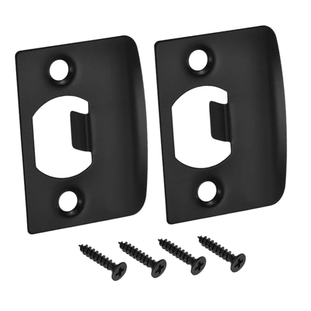 simhoa 2Pcs Door Strike Plates Accessories D Shaped Professional for Interior Doors Straight Corner