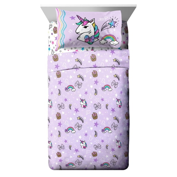 Jojo Siwa Sparkle Shine 4-Piece Full Sheet Set, 100% Polyester