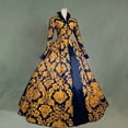 thumbnail image 3 of UPPADA Costumes pour Femmes Gothic Robes Victoriennes à Manches Longues Robe Corset Grande Taille Robe Maxi Fluide Robe de Fête Robe Cocktail Robe Lacée Robe de Mascarade Jolies Robes de Bal Aubaines, 3 of 5