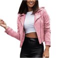thumbnail image 2 of EGNMCR Veste à Manches Longues pour Femmes, Sans Capuche, Décontractée, Cardigan à Manches Longues, Fermeture Éclair Courte, 2 of 9