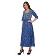 thumbnail image 2 of Moomaya Robes Tuniques Ligne A pour Femmes Manches 3/4 Kurti Imprimé Tenue d'Été, 2 of 5