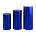 thumbnail image 3 of Elodie 3 Pack Cylinder Plinth Covers, Cylinder Plinth Support Covers, Tablecloth Plinth blue, 3 of 8