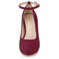 thumbnail image 2 of BLISSFUL STEP Women's Round Toe Stiletto High Heel Ankle Strap Pumps, 2 of 7