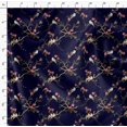 thumbnail image 4 of Soimoi Blue polyester Crepe Fabric Floral & Franklin Gull Bird Decor Fabric Printed Yard 52 Inch Wide, 4 of 5