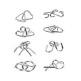 thumbnail image 1 of Metal Wire Puzzle 8Pcs/Set Metal Wire IQ Mind Brain Teaser Educational Game Toy for Adult Kids, 1 of 4