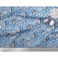 thumbnail image 2 of Soimoi Poly Georgette Fabric Floral & Penguin Ocean Decor Fabric Printed Yard 42 Inch Wide, 2 of 3