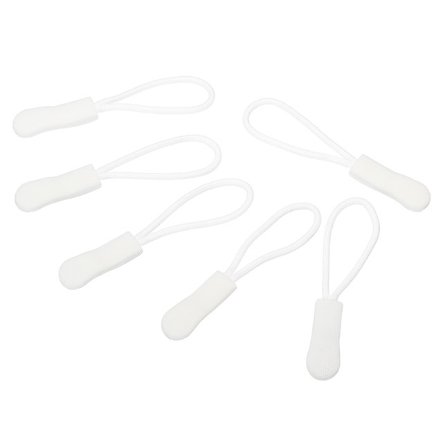 Unique Bargains Tirettes de Fermeture Éclair de Rechange, Lot de 30, Rallonge de Poignée pour Bagage, Sacs à Dos, Vestes, Blanc