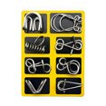 thumbnail image 4 of Meitianfacai 8 Pcs Metal Wire Puzzle Toy Brain Teaser Game Mind Test Ring Kids Gift, 4 of 9