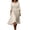 #0063-Beige, variant on Ailaofu Women's Solid Color V-Neck Long Sleeve Cotton Linen Maxi Dress - Casual Loose Fit Dress for Spring Summer Daily Wear & Weekend