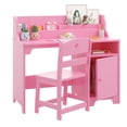 thumbnail image 3 of Kojooin Kids Desk and Chair Set with Hutch, Storage Cabinet, Student Writing Wooden Children Study Table, Computer Workstation for Kids Bedroom & Study Room, 3 of 7