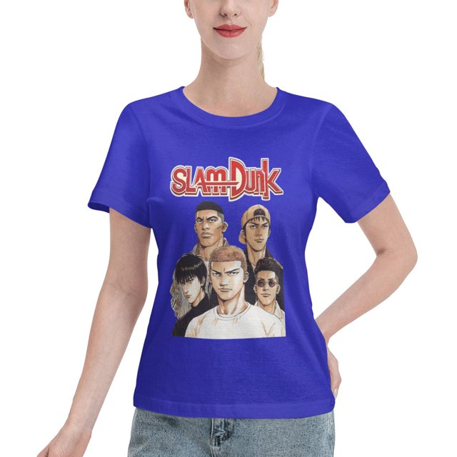 T-Shirt Basique à Manches Courtes pour Femmes Slam Dunk