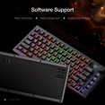 thumbnail image 4 of TECWARE Spectre Clavier de Jeu Mécanique 75 % RVB avec Écran LCD Personnalisable, Bouton Multifonction, Montage à Joint, Face Sud Prises Universelles 5 Broches Interchangeables à Chaud Blac, 4 of 8
