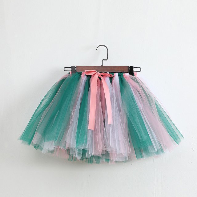 Birdeem Jupe Princesse en Tulle Multicolore pour Bébé Fille Jupe à Nœud Multicolore