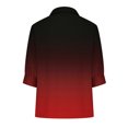 thumbnail image 2 of Birdeem Women Mid-Sleeve Casual V-Neck Solid Color Loose Button Shirt Blouse Tops, 2 of 5