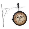 thumbnail image 2 of Wweixi Wall Clock 8.58inch Metal Round Double Sided for Kitchen Room Outdoor, 2 of 6