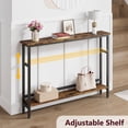 thumbnail image 4 of Ourlova 5.9" Narrow Sofa Table, 2 Tier Skinny Console Table with Adjustable Shelf, Slim Behind Couch Table, 4 of 8